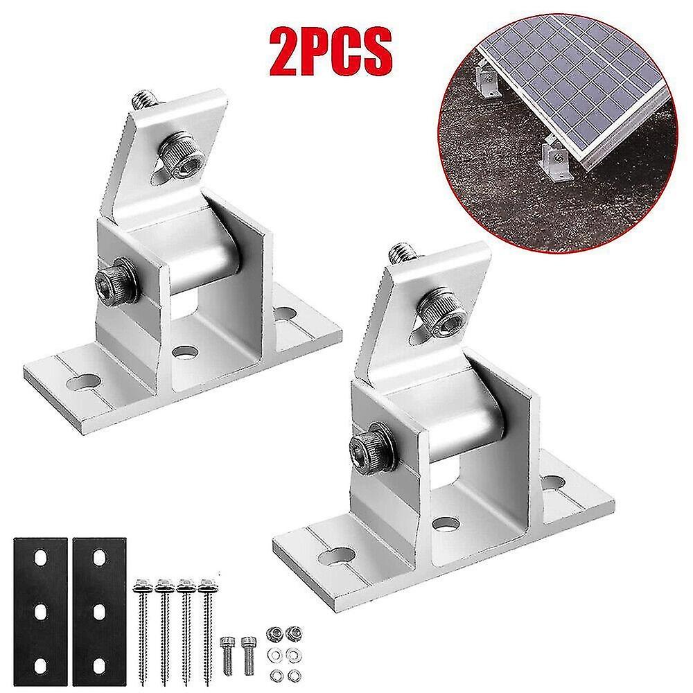 2x solcellepanel gulvmontering montering justerbar takmontering (kort)