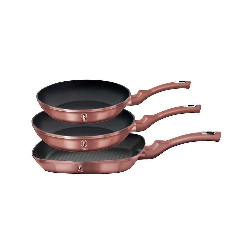 Berlinger Haus set of 3 granite pans I-rose 8685