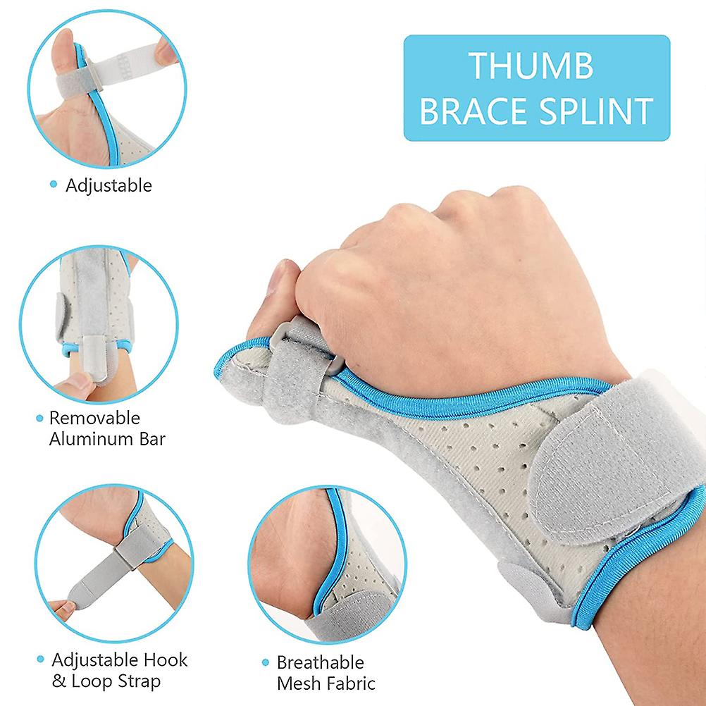 Thumb Splint Brace Reversible Thumb and Wrist Stabilizer Splint for Thumb Trigger Finger Arthritis Tendonitis Sprained and Carpal Tunnel Supporting