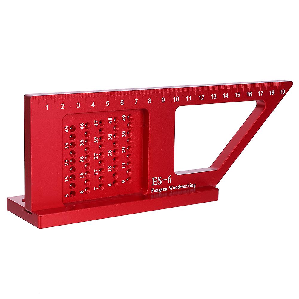 Aluminum Alloy Woodworking Scribing Ruler Gauge Carpentry Auxiliary Measuring Tool