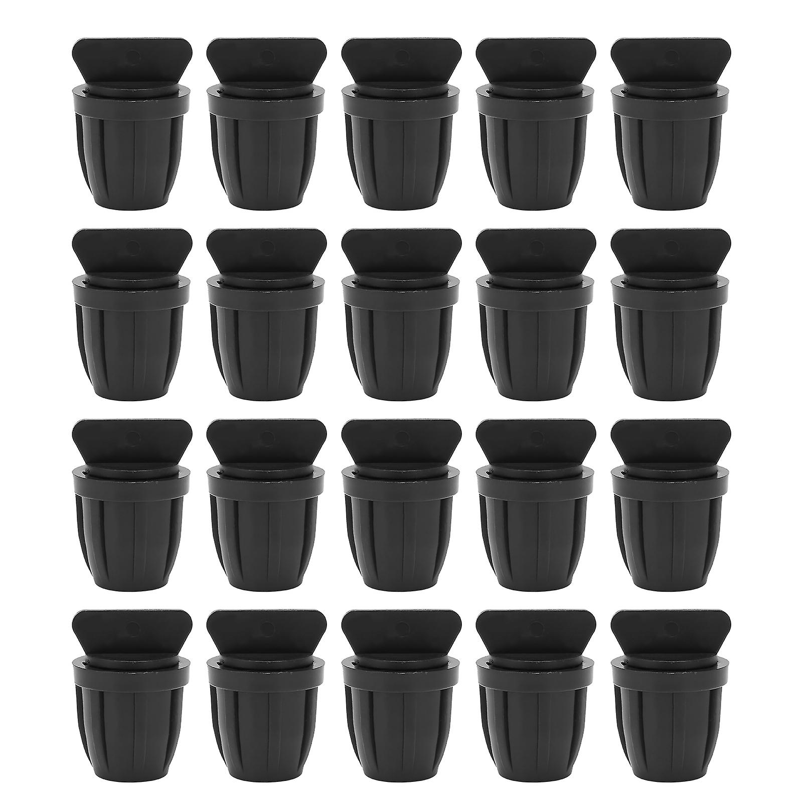 20pcs 8/11 Hose End Caps with Lock, Barbed Plug for Drip Irrigation Tubing