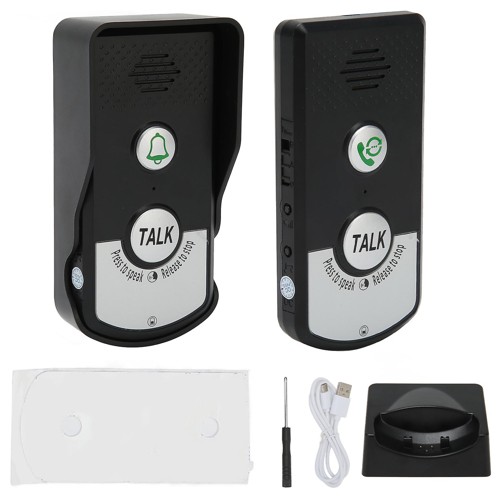 Wireless Intercom Doorbell - 1000m Range, Two-Way Voice, Long Battery, Home Security