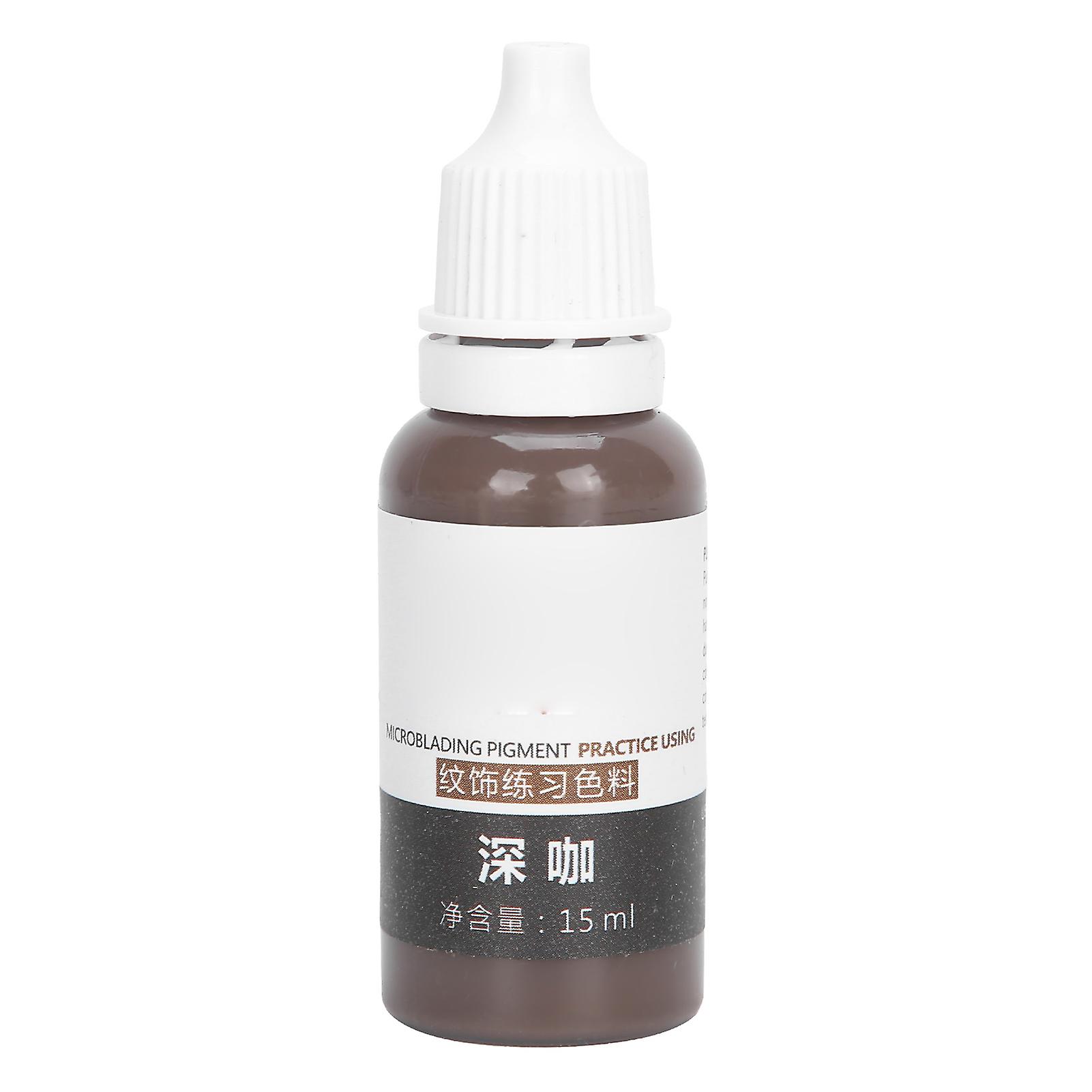 15ml Dark Coffee Eyebrow Eyeliner Tattoo Pigment Microblading SemiPermanent Ink for Practice Durable Long Lasting
