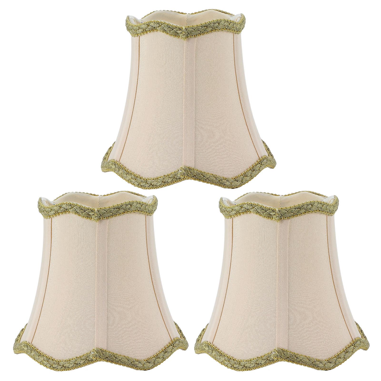 3Pcs Modern Lampshade European Style ClipOn E14 Chandelier Lamp Shade Accessory Beige