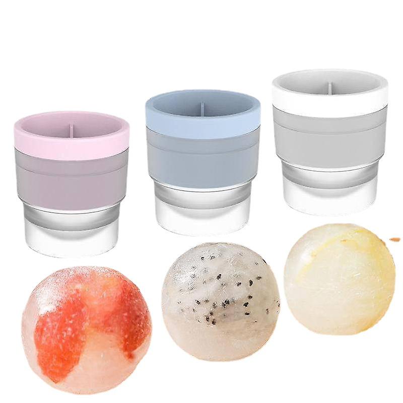 Ice Cube Trays Moids Frozen Storage Containers For Chocolate Cold Drinks Round Silicone No.15