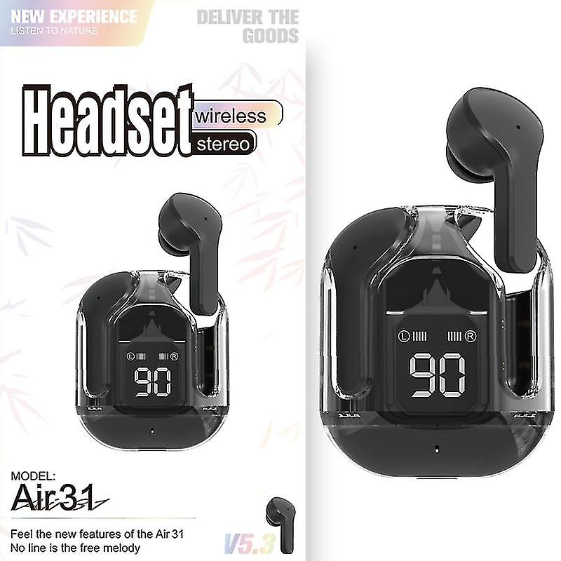 Transparent Bluetooth Earphones Air31 Black