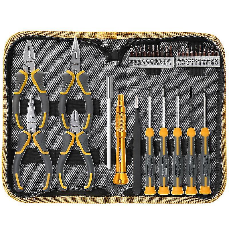 Screwdriver And Pliers Kit, Precision Screwdriver Kit For Repairing And Opening Electronic Objects Supplied With 4 Pliers, Case Containin