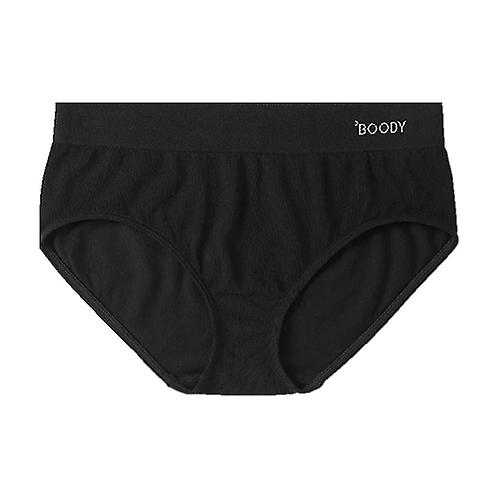 Black medium waist briefs L 1 unit (Black)