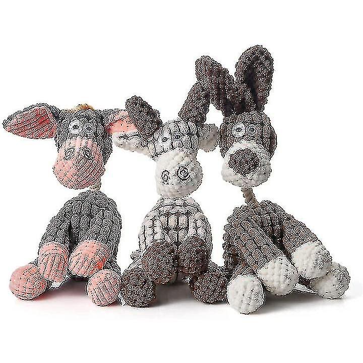 Indestructible Robust Donkey, Squeaky Dog Toys For Aggressive Chewers, Stuffed Dog Toy Plush Dog Toy