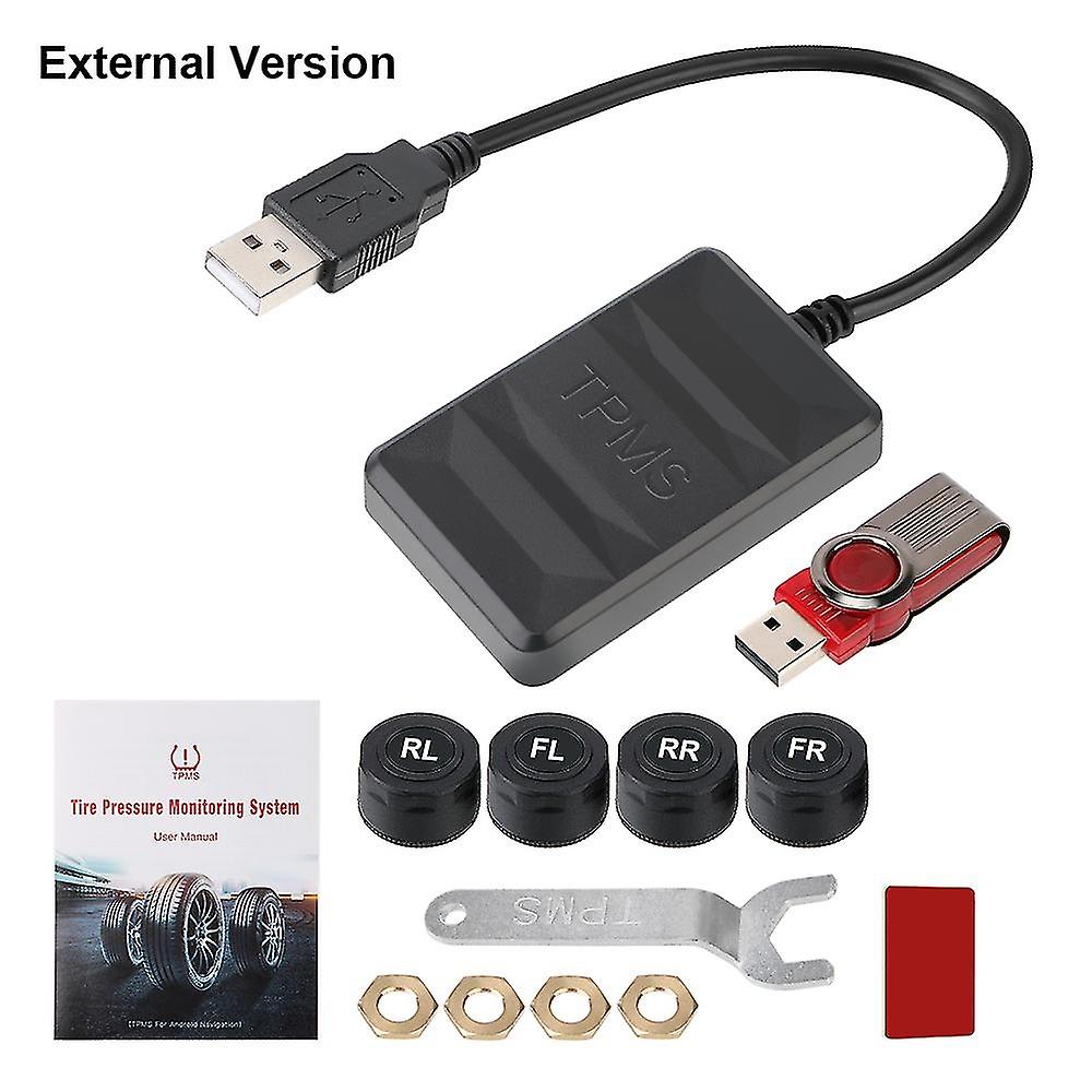 Usb Tpms Tire Pressure Monitoring System Android Tpms Spare Tyre Internal External Sensor For Car Ra