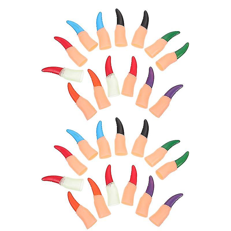 28pcs Plastic Fake Nails For Halloween Decorations