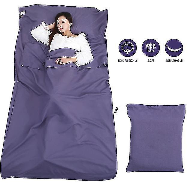 Sleeping Bag Liner Portable 2 Person Travel Camping Sheet Breathable Comfortable