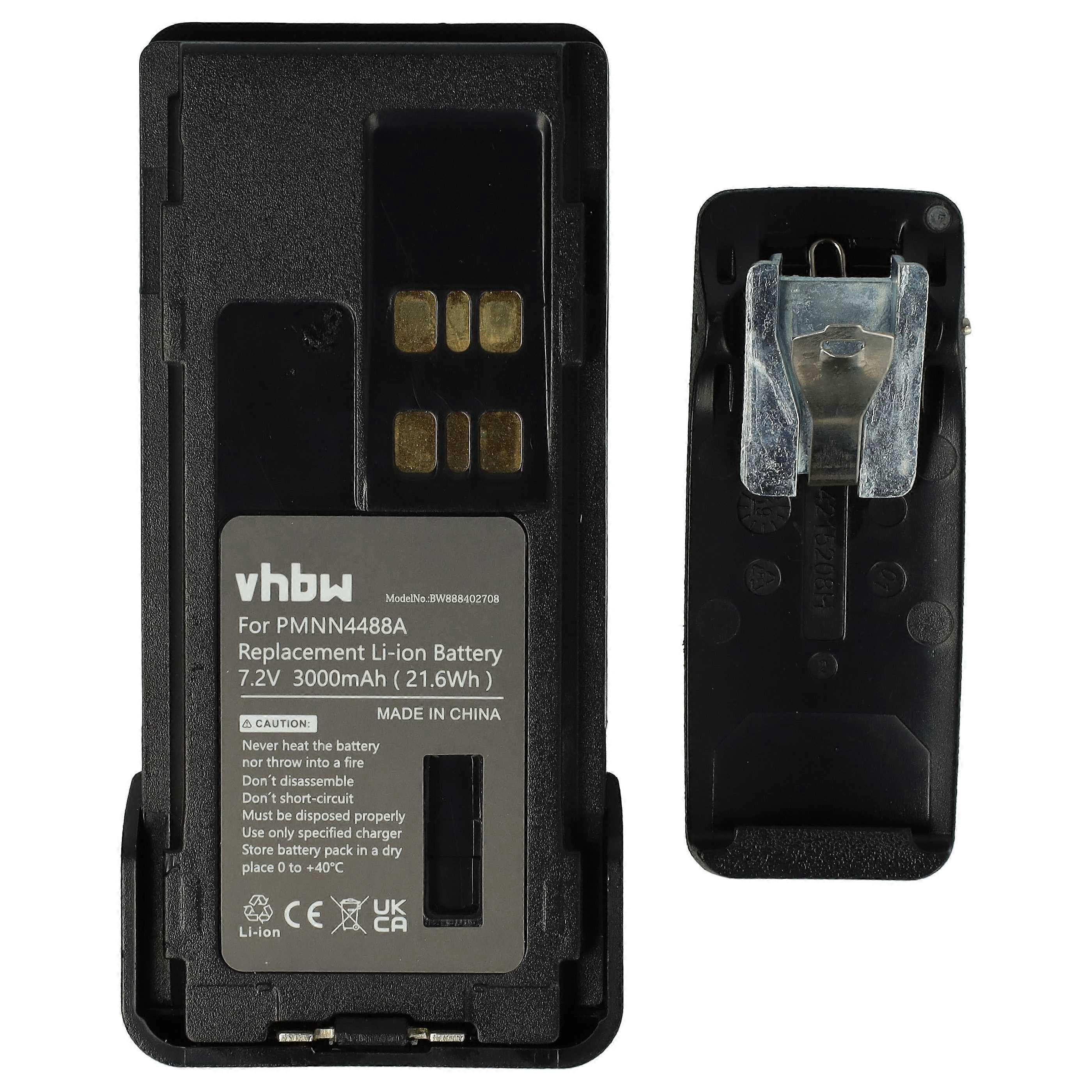 Batteries Rechargeables Pour Talkie-Walkie Motorola – 2600mAh, 7,4V, Li-ion – Lot De 5 Avec Clip Ceinture - 4