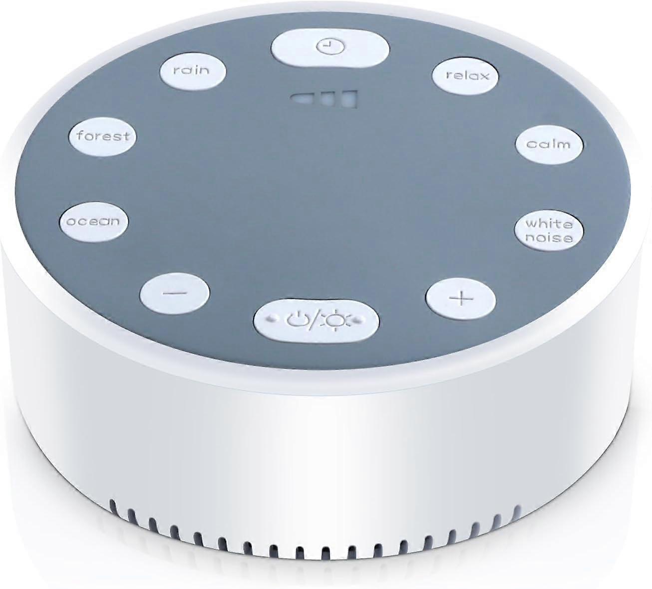 White Noise Sound Machine for Sleep, Small Travel Sound Machine with 6 Soothing Sounds, USB Rechargable Sleep Sounds White Noise Machine with Mood Nig