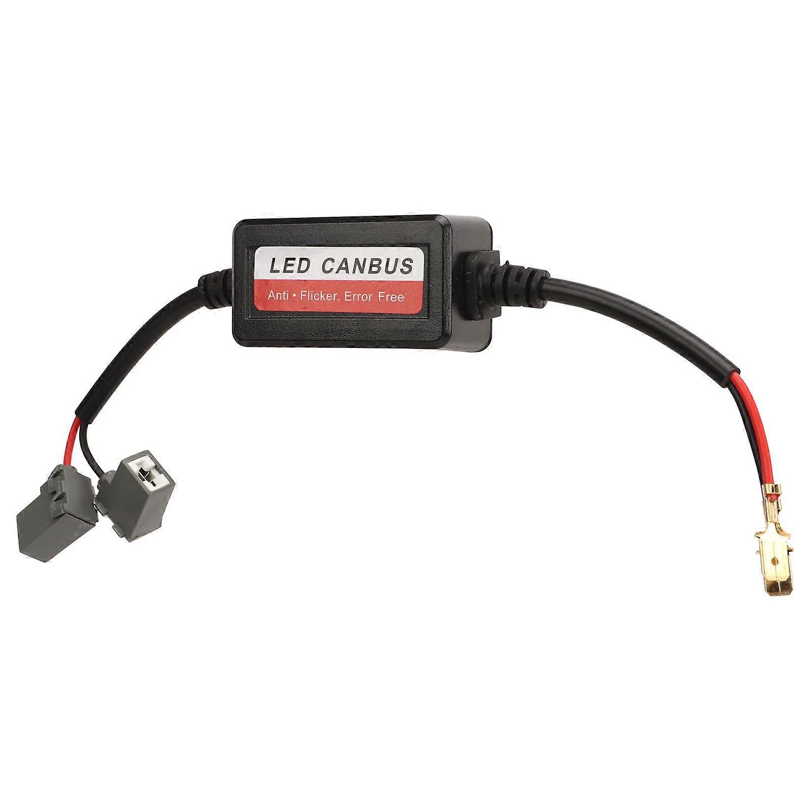 2pcs H1 LED Light Decoder 12V DC Anti Flickering Resistor Decoder for LED Headlight Fog Light 