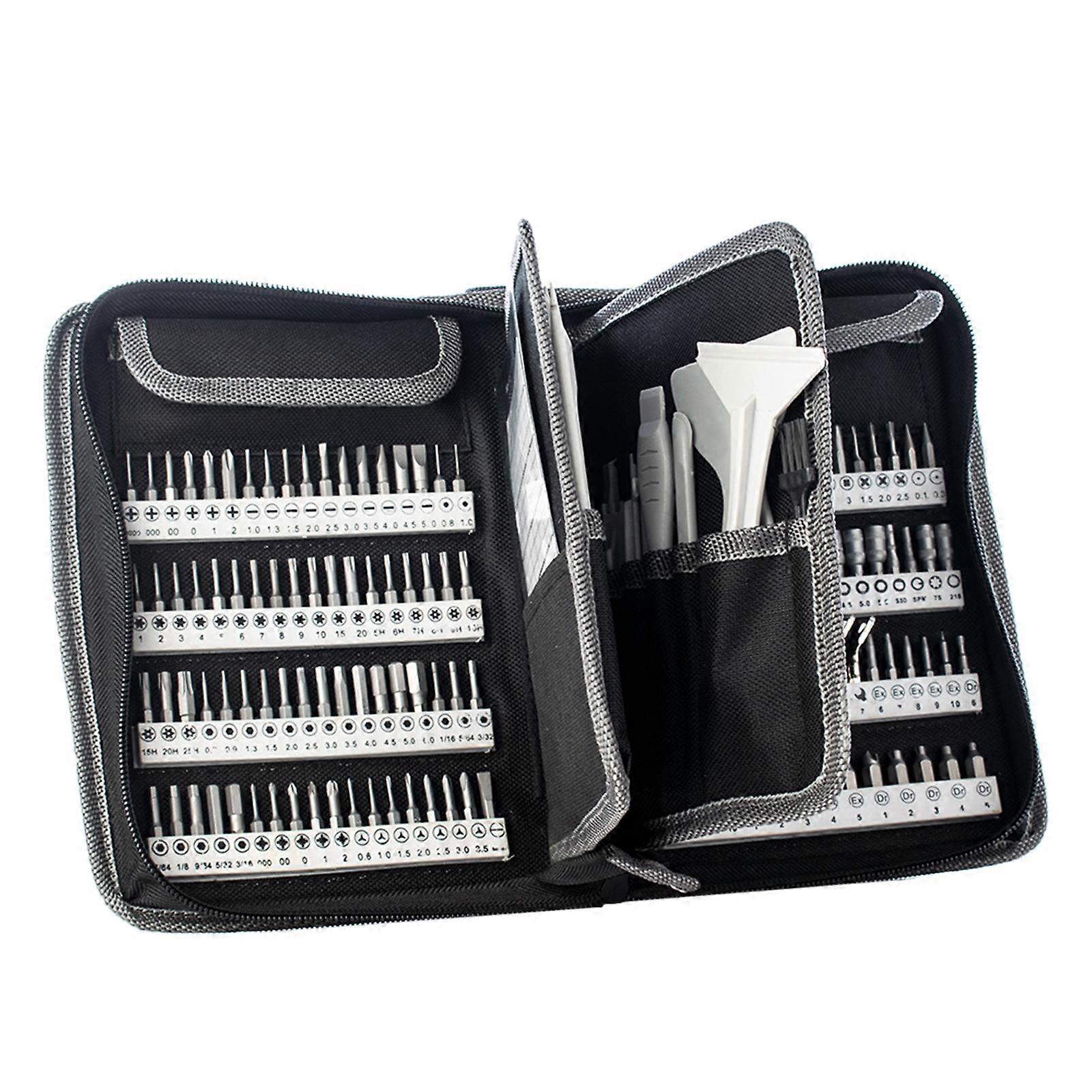 180 in 1 Set di cacciaviti di precisione Kit di cacciaviti per computer portatili per computer telefonico nero grigio
