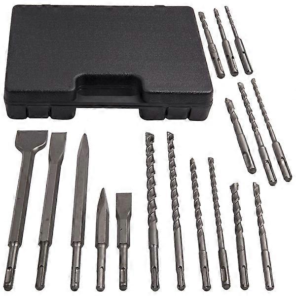 17x Hammer Bits Drill Bit Chisel Fit SDS Plus Rotary Groove Concrete Set 71685