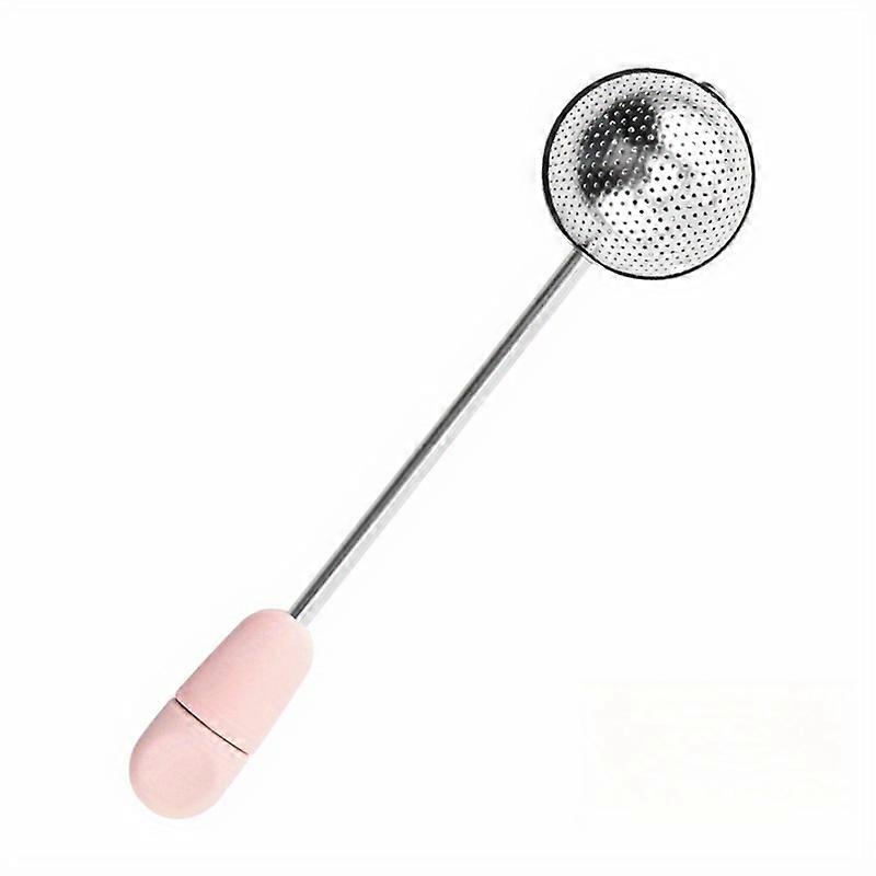 Tea Ball Infuser, rustfritt stål, roterende tekammer, rundt terom, 304 roterende terom i rustfritt stål, egnet for tefil