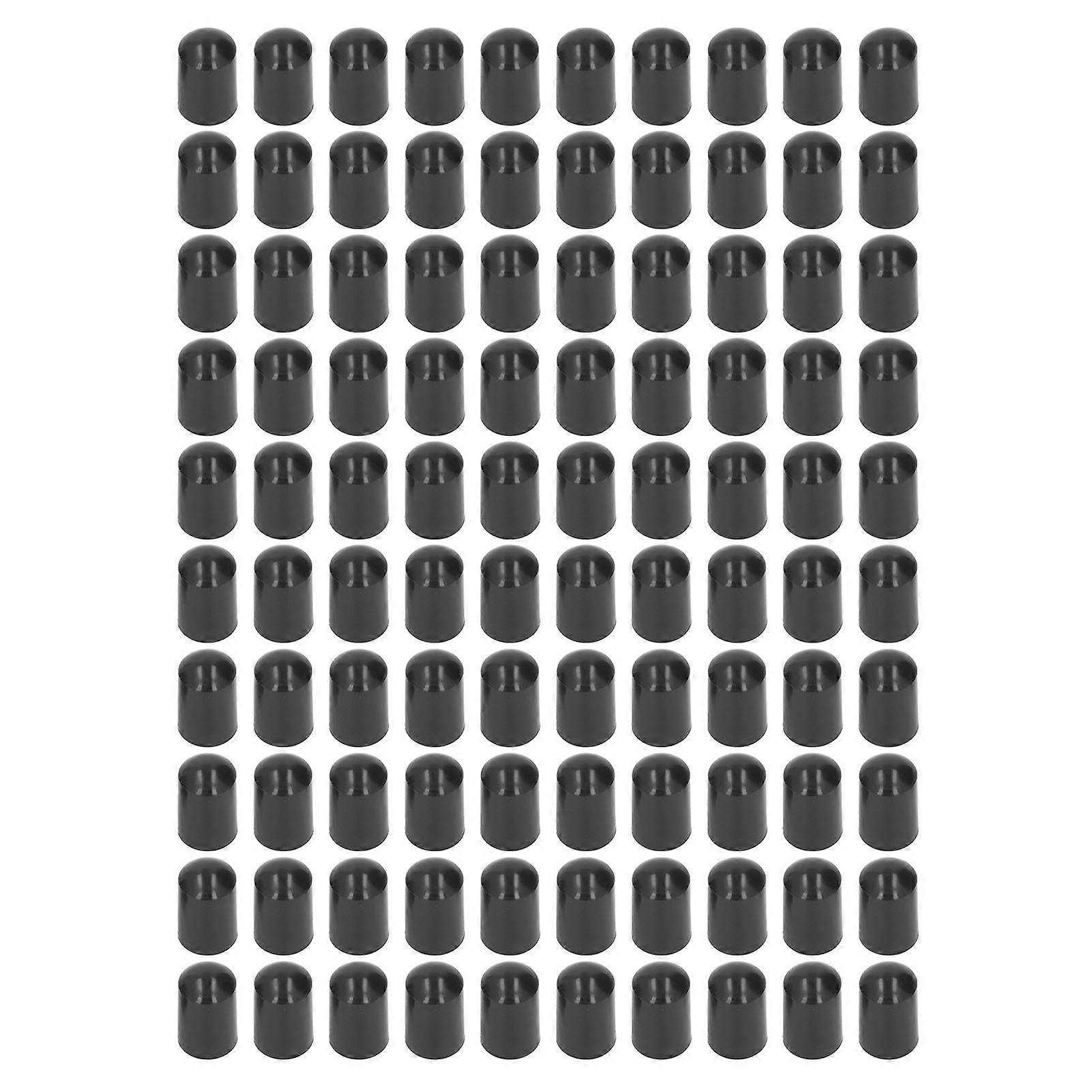 100ks Elektrický Plot Konec Čepičky Plug Insert Plastové Kulaté Plot Sloupky Krytky Vysokonapěťový pulzní elektronický plotový systém Vodotěsný Uzávěr Černá 12,5 mm