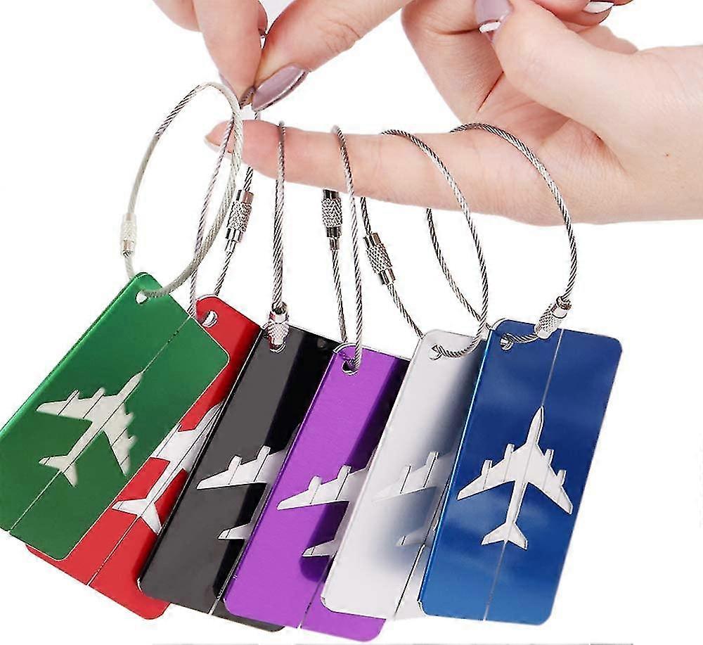 Six Baggage Tags Baggage Tag Name Tag Address Tag Metal Baggage Tag