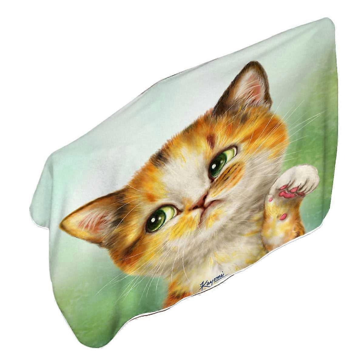 Funny Cats Whatever the Unsatisfied Kitten Microfiber Beach Towel