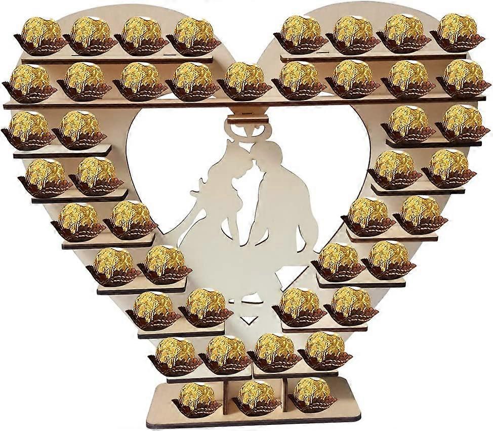 Heart Display Stand Chocolate Stand Wedding Display Madera Creativa Amor Corazón Corazón Corazón Corazón