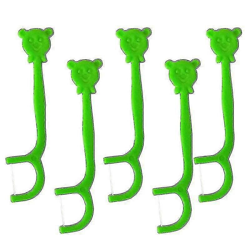 KINCJON 100pcs Kids Teeth Floss Pick Chumian