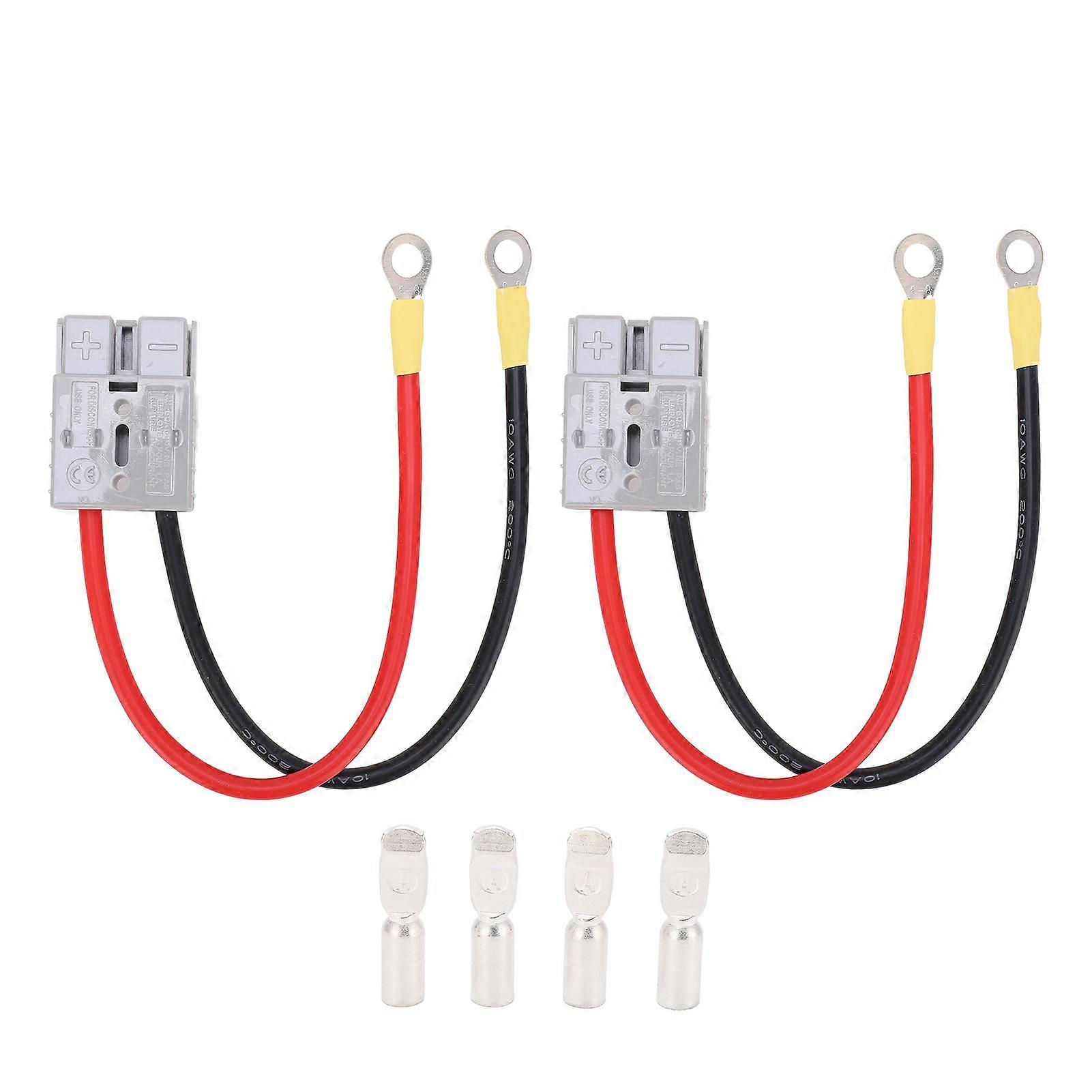 DC600V 50A ジャンパーバッテリーケーブル クイックコネクトコネクタ 10AWG 車 バン バイク RV トレーラー用