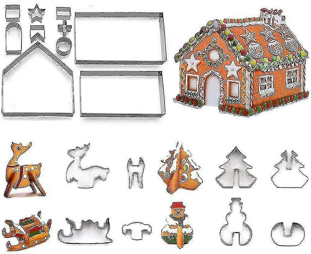 18 st jul cookie cutter set Xmas kexskärare mögel fläckar, 18 st
