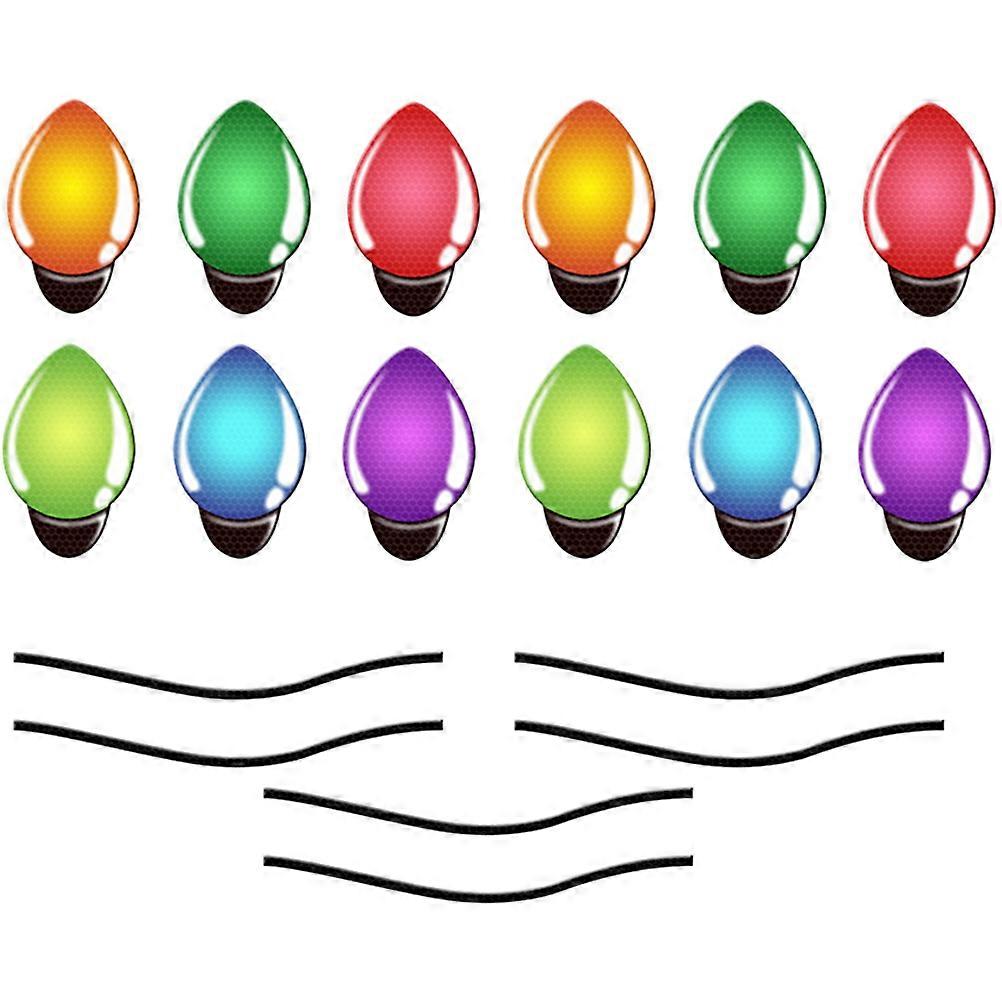 1 مجموعة من حديقة الجدار عاكس لمبة ملصق لمبة شكل مغناطيس سيارة مغناطيس الزخرفية تفضل الحزب