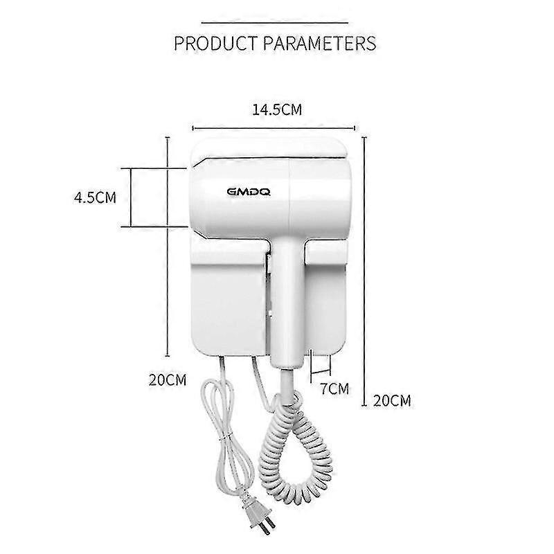 2024 1300w Home Hotel Bathroom Hair Dryer Powerful Hair Dryer Hot And Cold Air 220v Wall-mounted Hair Dryer