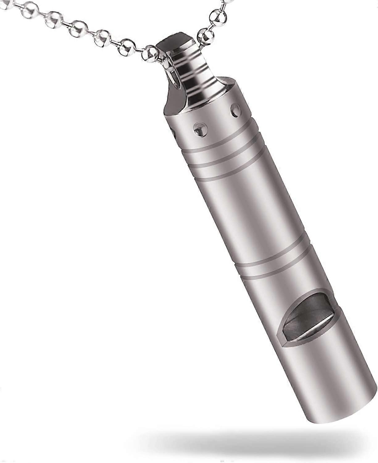 Morakot Fischietto di emergenza per esterni in titanio, collana con fischietto forte EDC per donne e uomini, fischietti di segnalazione di sopravvi...