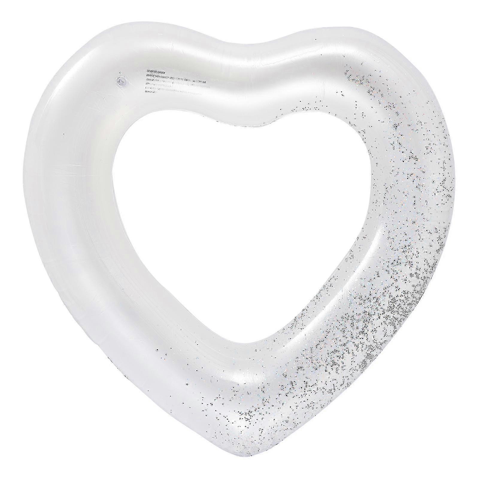 Heart Shaped Swimming Ring Pool Float Ring Inflatable Swim Ring Float Loungers