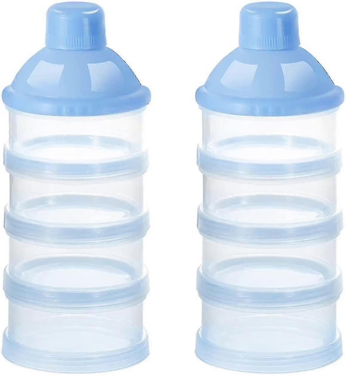 Two 4-layer Portable Milk Powder Containers, Baby Snack Storage Boxes