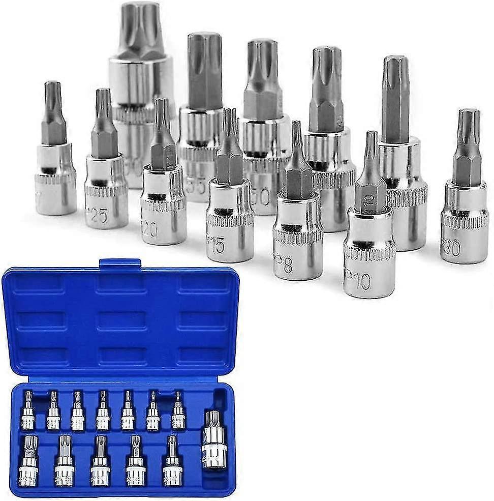 Steel Bit Socket Tool Kit,13-piece Bit Socket Set