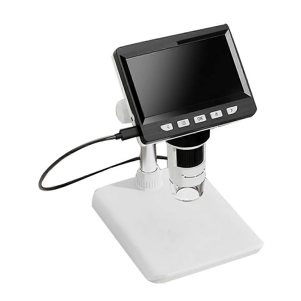 4.3inch Digital Microscope For Adults, Magnification With 8 Ajustable Led Fill Lights, Usb Microscope For Phone Repair