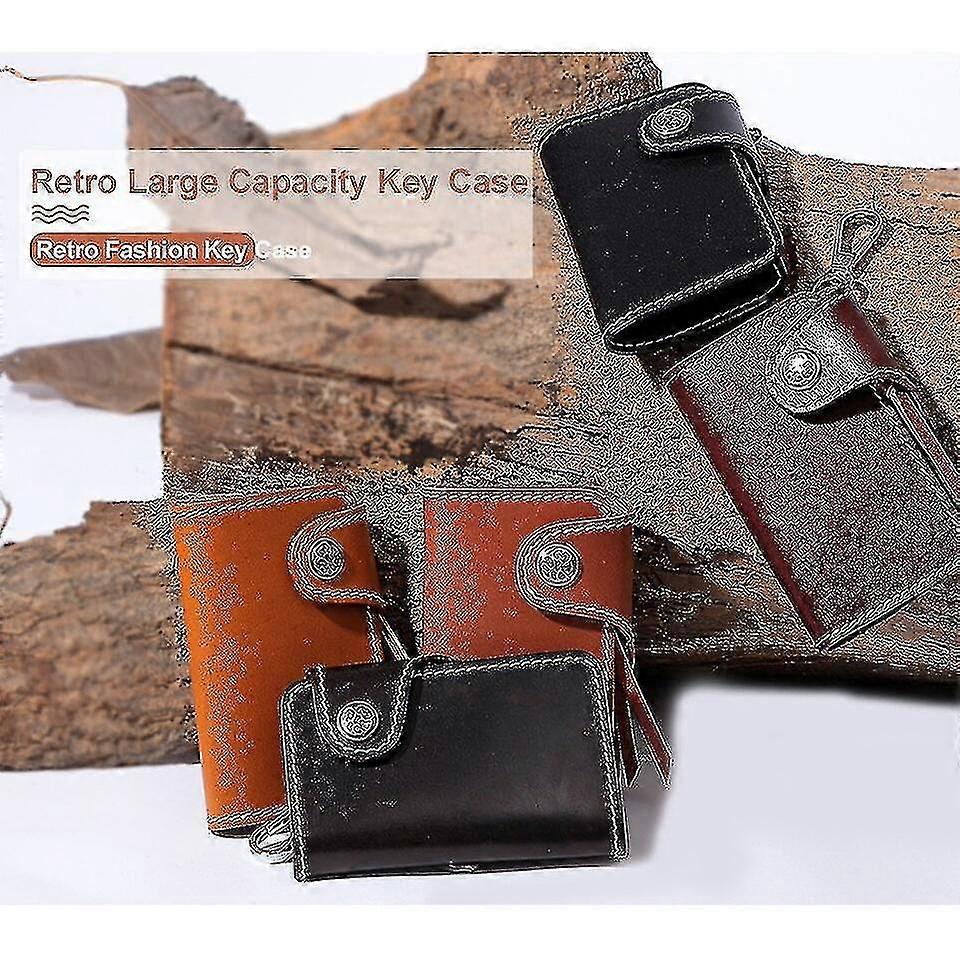Genuine Leather Key Wallet Men Car Key Holder Organizer Housekeeper Ke