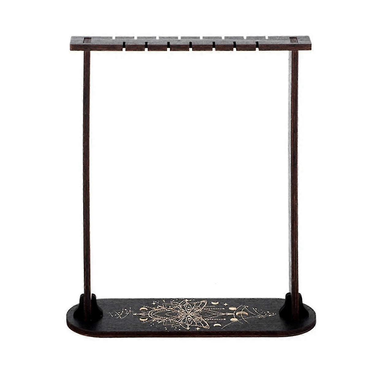 Trä Wicca kristallhållare Träpendelställ Dowsing pendelställ, B