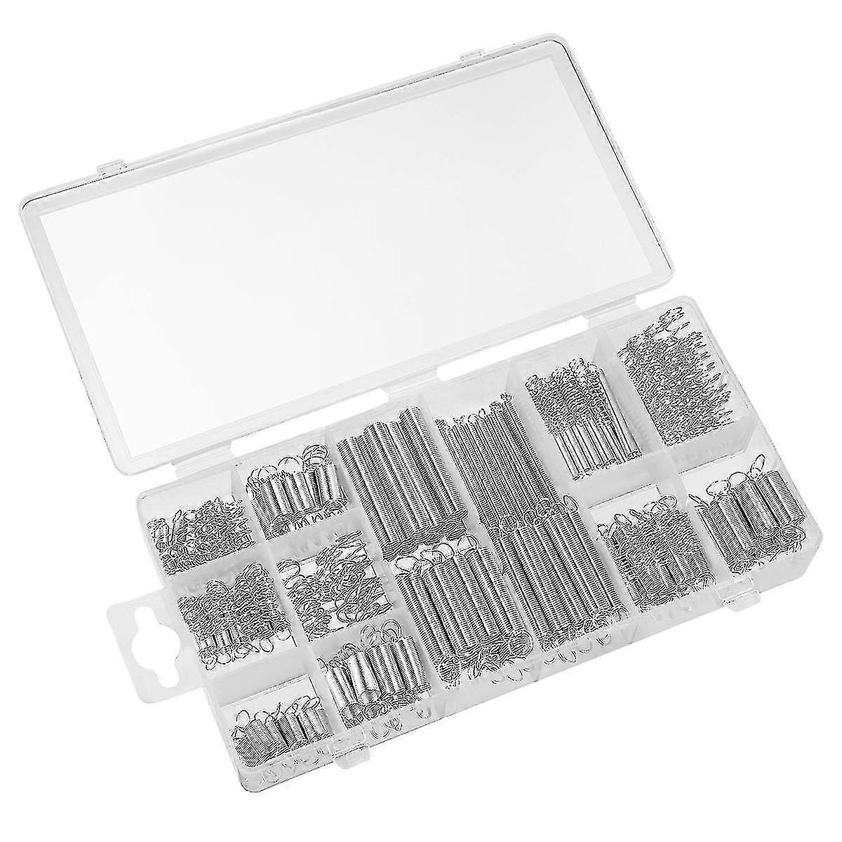 Winomo 200pcs Spring Assortment Spiral Spring Galvanized Spring Set Spring Rate Extension Spring