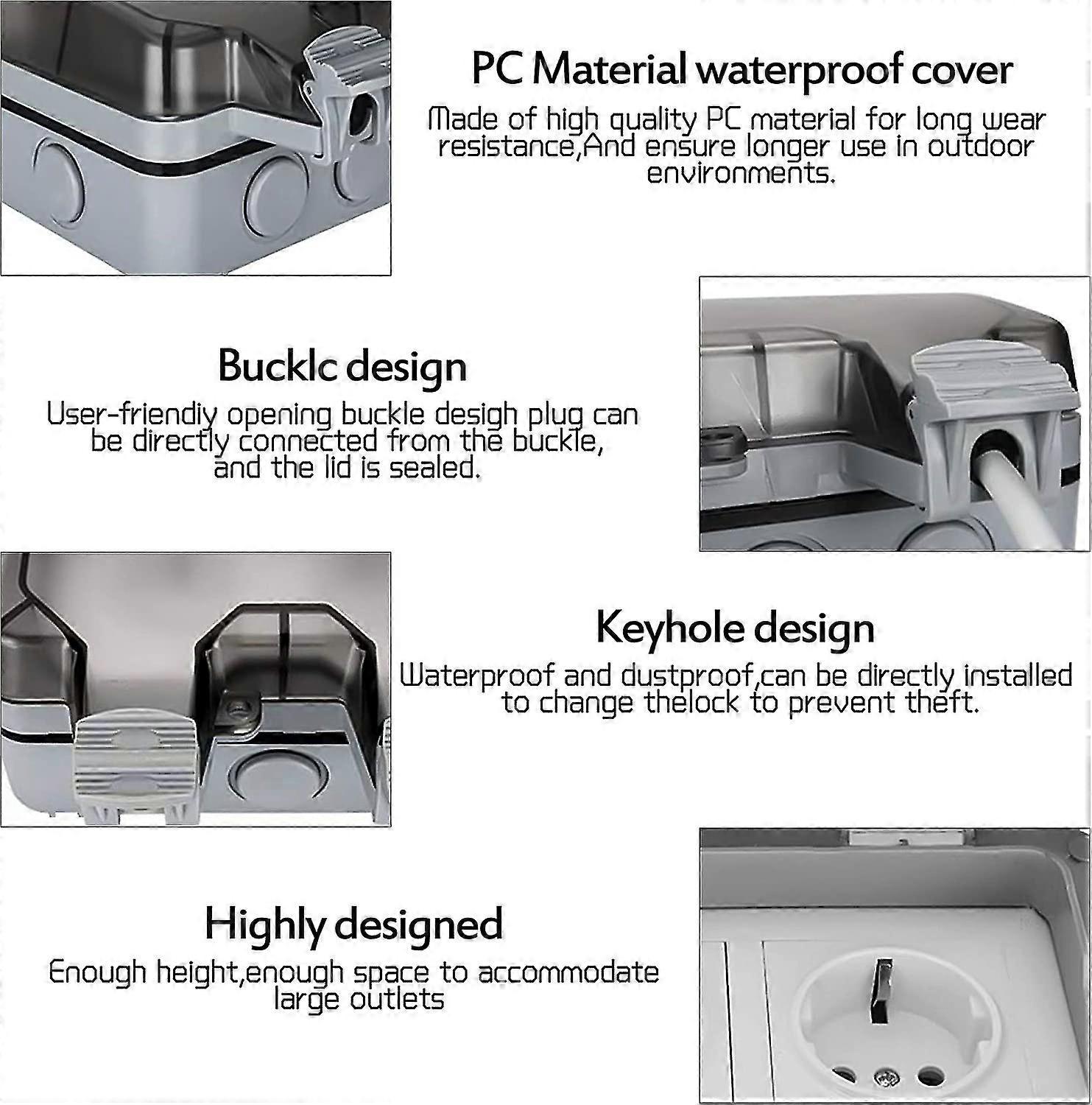 Ip66 Waterproof Outdoor Socket, External Electrical Socket ...