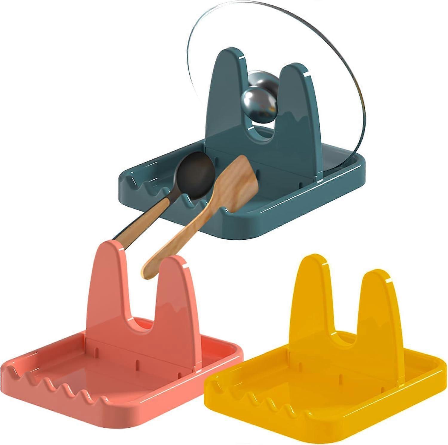 Kitchen Spoon Rests, Pot Lid Holder Spoon Rack Multifunctional Storage Rack