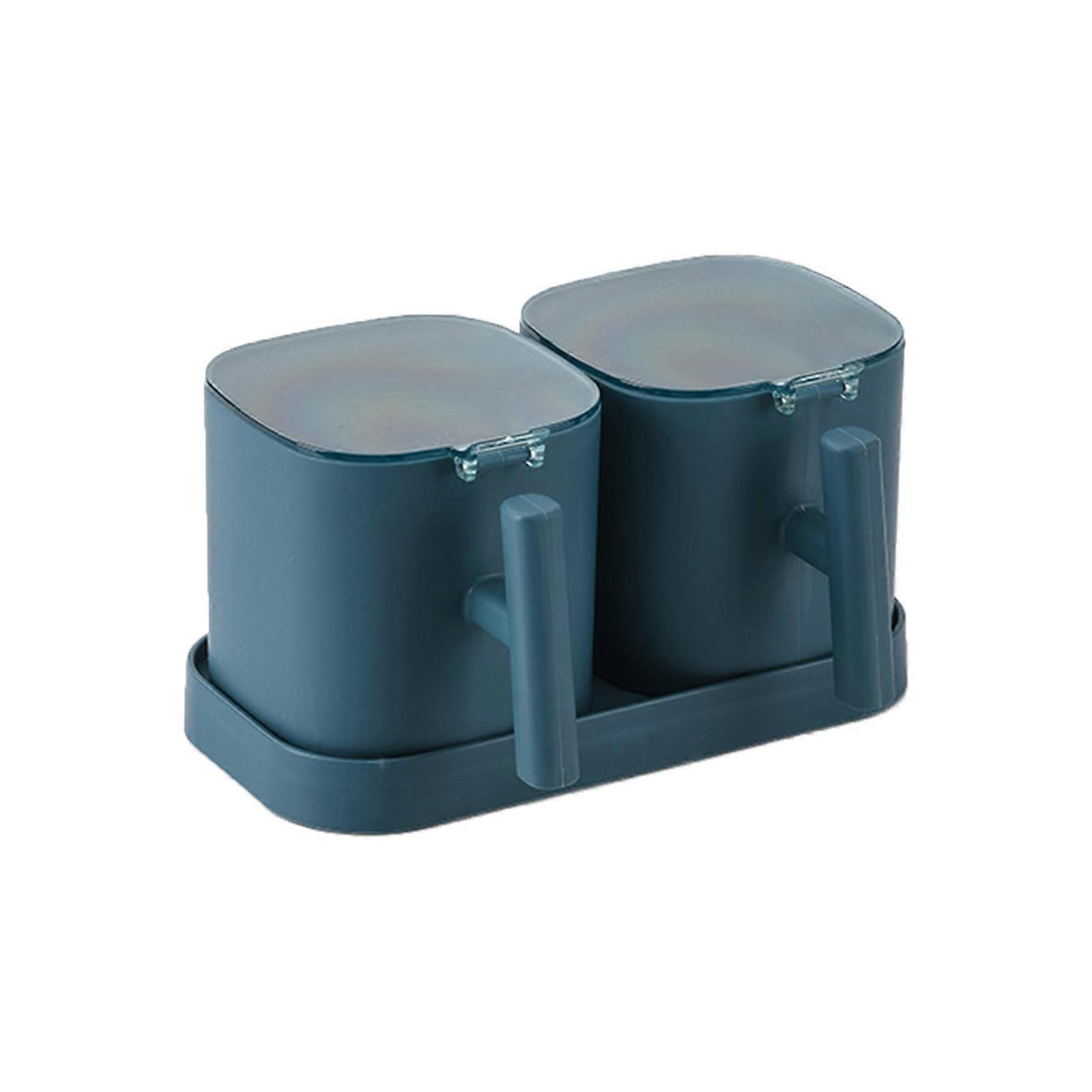 Condiment Containers with Lids Spoons Seasoning Boxes for Kitchen Food Storage