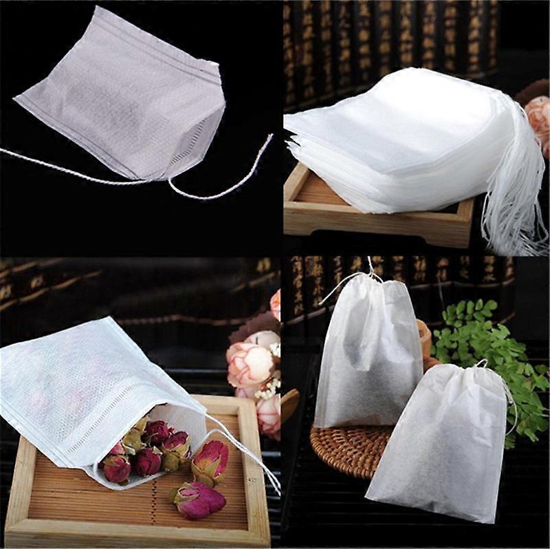 Disposable Tea Bags,100 Pieces Food Filter Paper Tea Bag, Fillable Tea ...