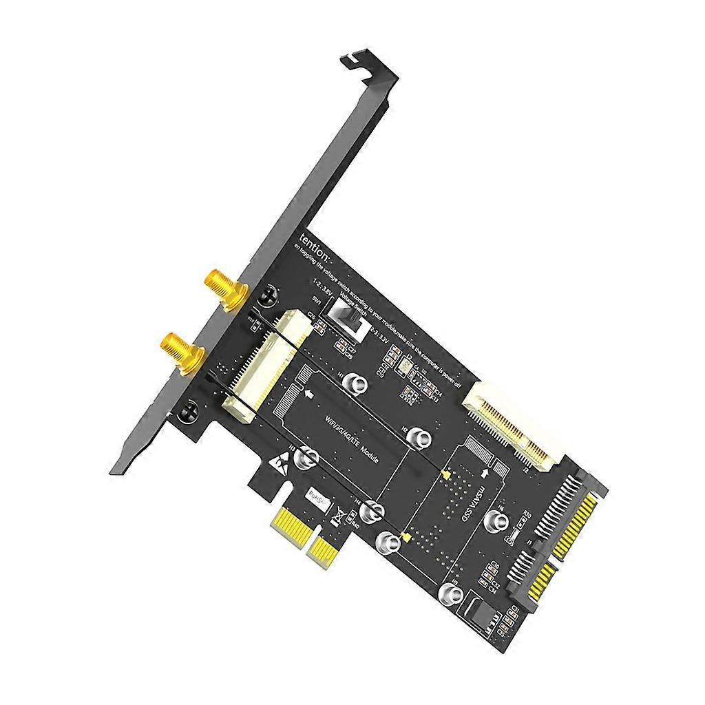 Mini PCIE to PCIE Adapter Card Expand External Adapter MSATA to SATA3 WiFi