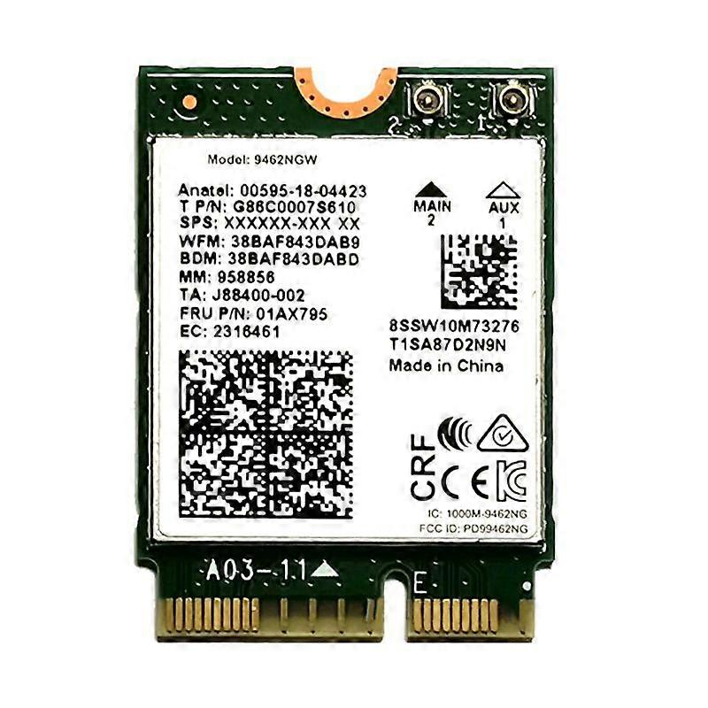 Διπλή κάρτα 2.4g/5g δικτύων Wifi ζωνών προσαρμοστής 802.11ac BT 5.0 για τα συστήματα Win10
