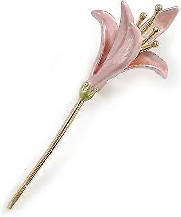 بروش زهري كالا ليلي بالمينا باللون الذهبي - بطول 70 مم