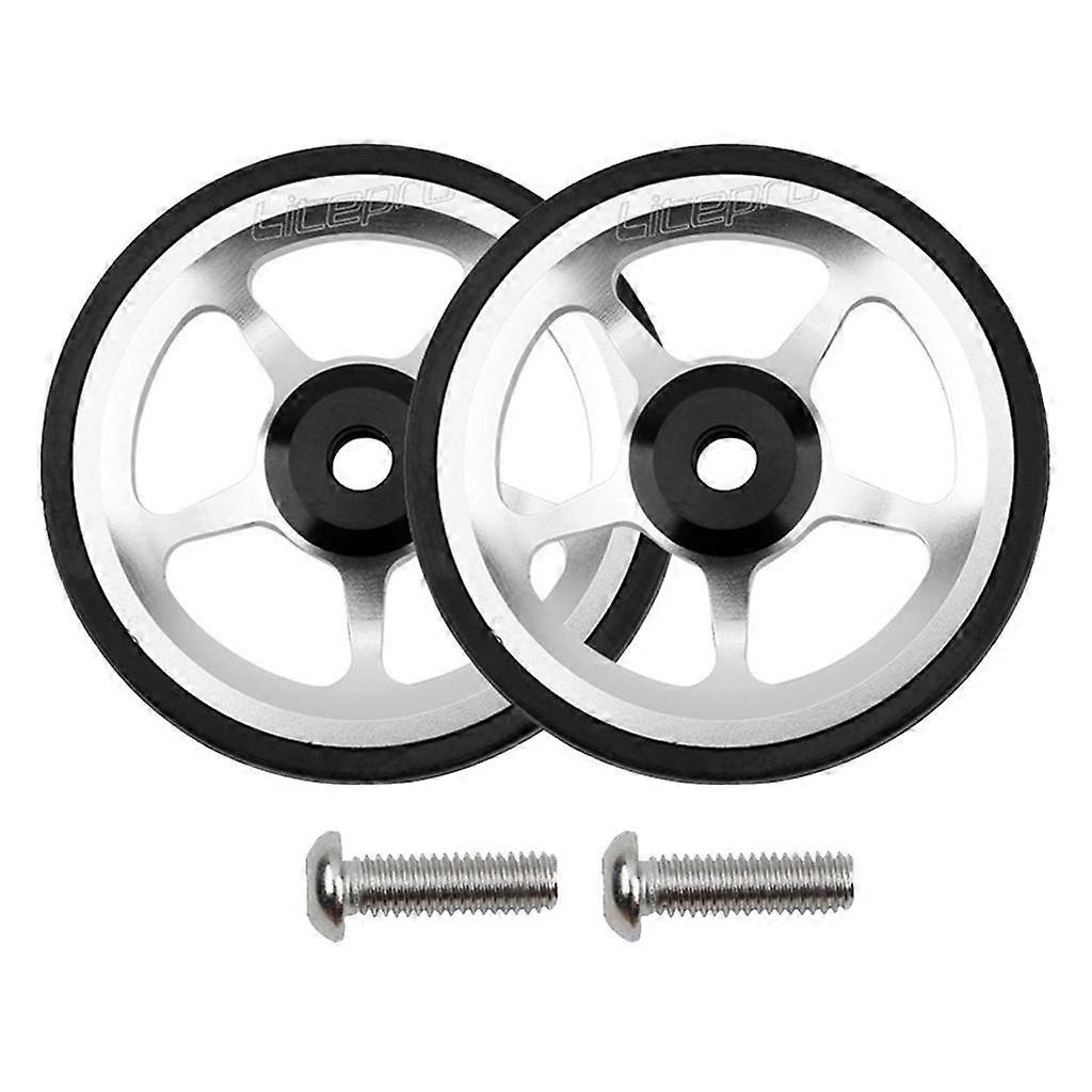 Lette CNC aluminiumslegering enkle hjul for sammenleggbare sykler sølv