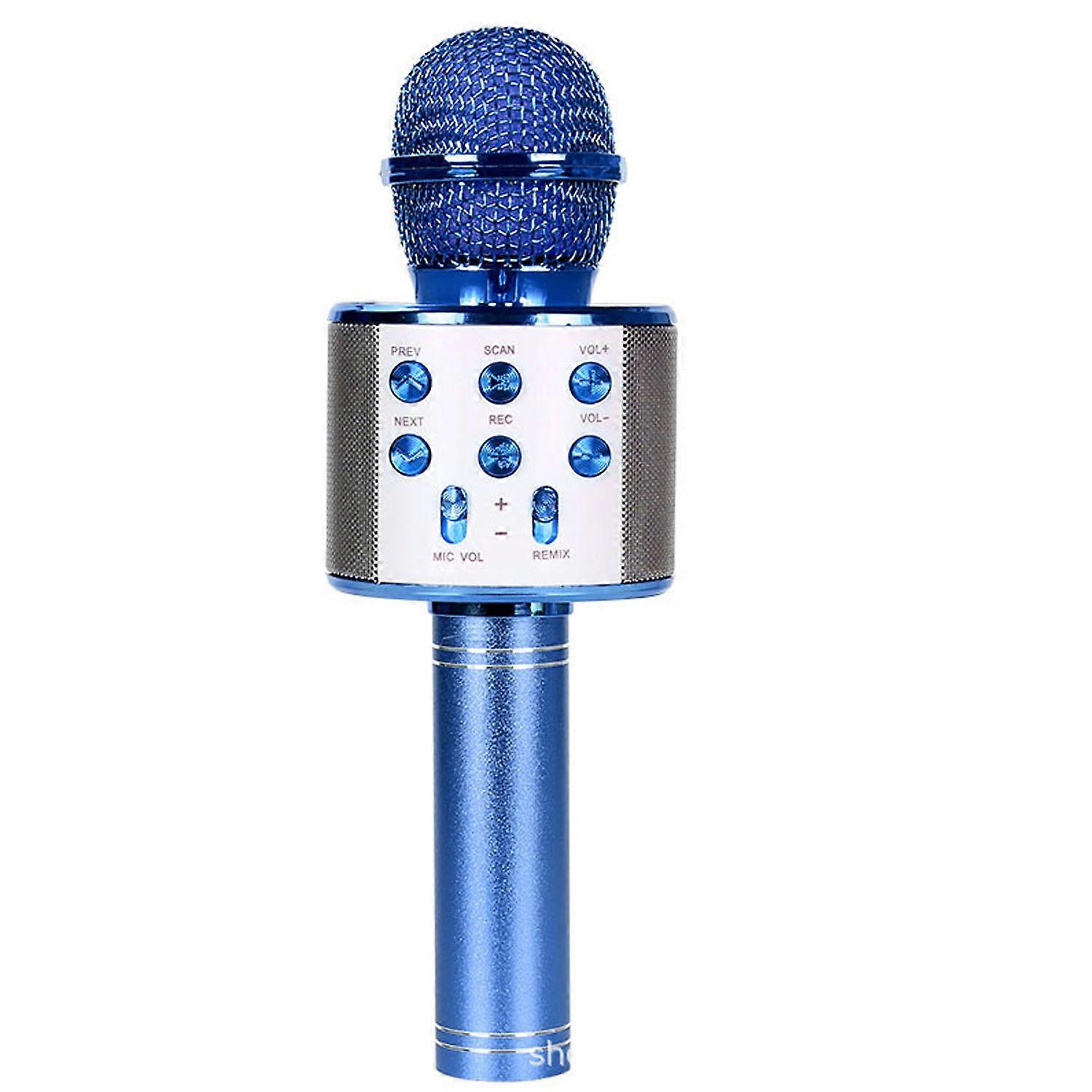Blue microphone, boy