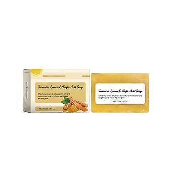 Soap Soap Lemon Turmeric Soap Tablets Cleansing Turmeric Soap Facial And Body Shower Soap Firming Pores And Removing Pigments 100g_c24070334