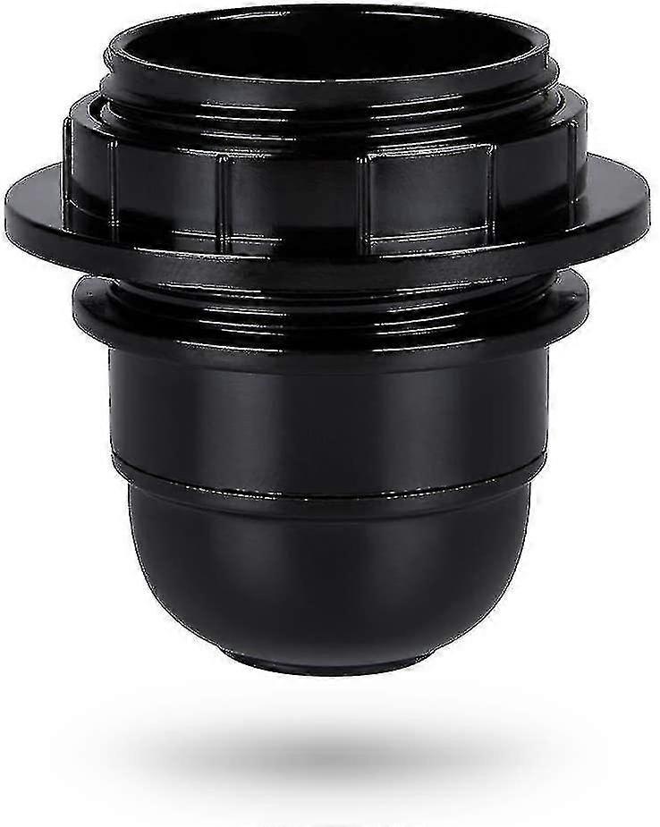 Black E27 Screw Socket - E27 Lamp Holder Plastic Ring - E27 Bulb Socket - E27 Bulb Socket Holder For Ceiling And Pendant Lamp - E27 Bulb Socket
